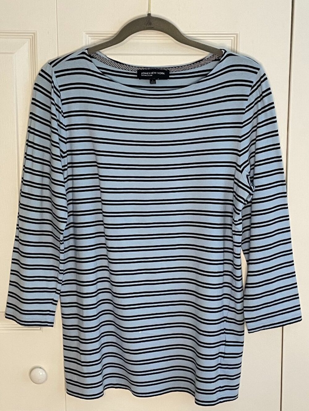 Jones of New York Boatneck 3/4 Sleeve Tee - SZ L